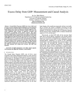 Excess Delay from GDP: Measurement and Causal Analysis