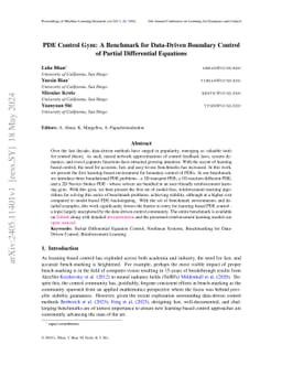 PDE Control Gym: A Benchmark for Data-Driven Boundary Control of Partial
  Differential Equations