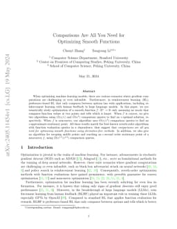 Comparisons Are All You Need for Optimizing Smooth Functions