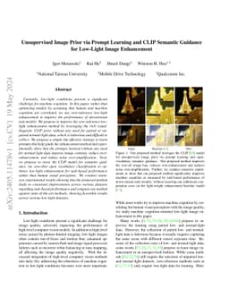 Unsupervised Image Prior via Prompt Learning and CLIP Semantic Guidance
  for Low-Light Image Enhancement
