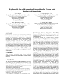 Explainable Facial Expression Recognition for People with Intellectual
  Disabilities