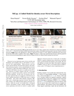 MICap: A Unified Model for Identity-aware Movie Descriptions