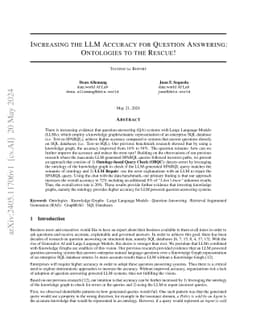 Increasing the LLM Accuracy for Question Answering: Ontologies to the
  Rescue!
