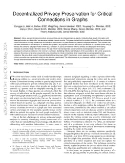 Decentralized Privacy Preservation for Critical Connections in Graphs