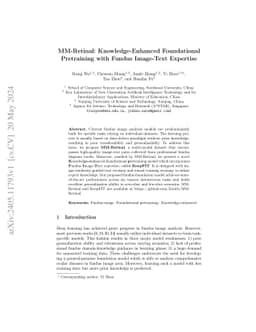 MM-Retinal: Knowledge-Enhanced Foundational Pretraining with Fundus
  Image-Text Expertise
