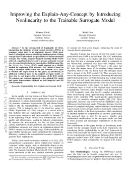 Improving the Explain-Any-Concept by Introducing Nonlinearity to the
  Trainable Surrogate Model