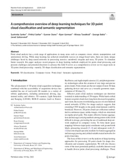 A comprehensive overview of deep learning techniques for 3D point cloud
  classification and semantic segmentation