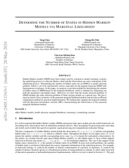 Determine the Number of States in Hidden Markov Models via Marginal
  Likelihood