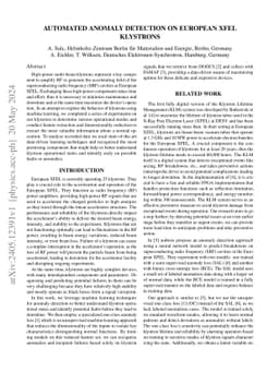Automated Anomaly Detection on European XFEL Klystrons