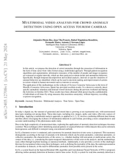 Multimodal video analysis for crowd anomaly detection using open access
  tourism cameras