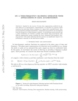 On a time-frequency blurring operator with applications in data
  augmentation