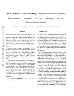 Pytorch-Wildlife: A Collaborative Deep Learning Framework for
  Conservation