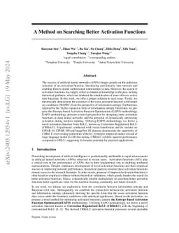 A Method on Searching Better Activation Functions