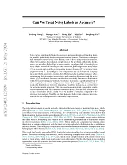 Can We Treat Noisy Labels as Accurate?