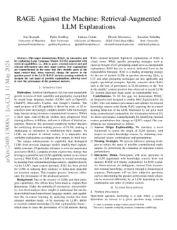 RAGE Against the Machine: Retrieval-Augmented LLM Explanations