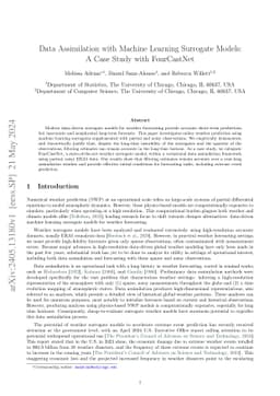 Data Assimilation with Machine Learning Surrogate Models: A Case Study with FourCastNet