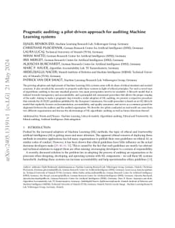 Pragmatic auditing: a pilot-driven approach for auditing Machine
  Learning systems