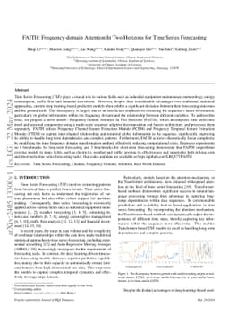 FAITH: Frequency-domain Attention In Two Horizons for Time Series
  Forecasting