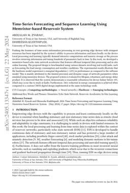 Time-Series Forecasting and Sequence Learning Using Memristor-based
  Reservoir System