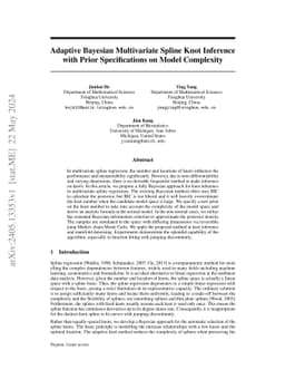 Adaptive Bayesian Multivariate Spline Knot Inference with Prior
  Specifications on Model Complexity