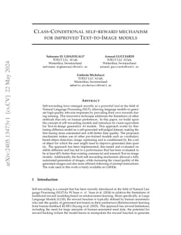 Class-Conditional self-reward mechanism for improved Text-to-Image
  models