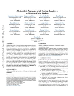 AI-Assisted Assessment of Coding Practices in Modern Code Review