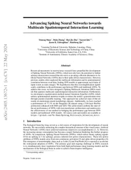 Advancing Spiking Neural Networks towards Multiscale Spatiotemporal
  Interaction Learning