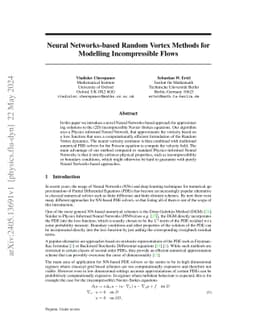 Neural Networks-based Random Vortex Methods for Modelling Incompressible
  Flows