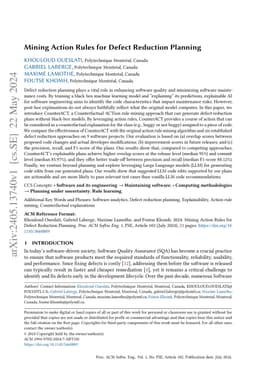Mining Action Rules for Defect Reduction Planning
