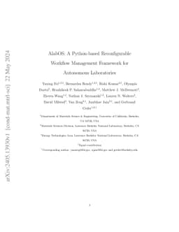 AlabOS: A Python-based Reconfigurable Workflow Management Framework for
  Autonomous Laboratories