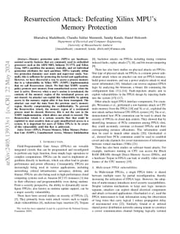 Resurrection Attack: Defeating Xilinx MPU's Memory Protection