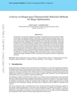 A Survey on Design-space Dimensionality Reduction Methods for Shape Optimization