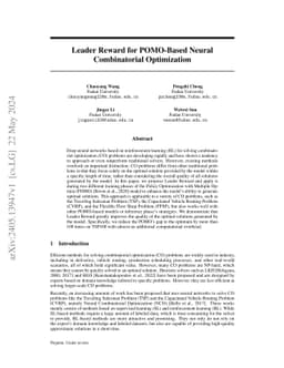 Leader Reward for POMO-Based Neural Combinatorial Optimization