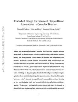 Embodied Design for Enhanced Flipper-Based Locomotion in Complex
  Terrains