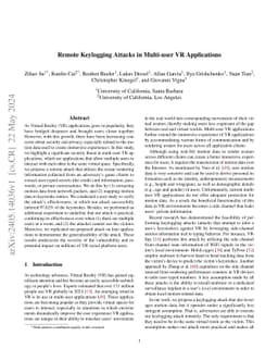 Remote Keylogging Attacks in Multi-user VR Applications