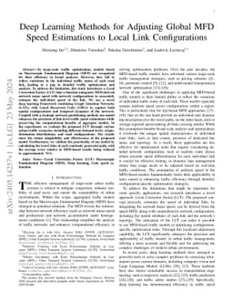 Deep Learning Methods for Adjusting Global MFD Speed Estimations to Local Link Configurations
