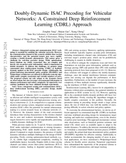Doubly-Dynamic ISAC Precoding for Vehicular Networks: A Constrained Deep
  Reinforcement Learning (CDRL) Approach