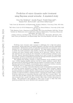 Prediction of cancer dynamics under treatment using Bayesian neural
  networks: A simulated study