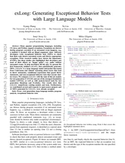 exLong: Generating Exceptional Behavior Tests with Large Language Models
