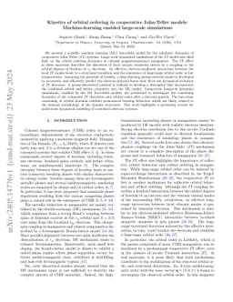 Kinetics of orbital ordering in cooperative Jahn-Teller models:
  Machine-learning enabled large-scale simulations