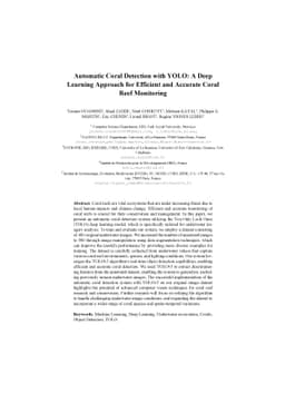 Automatic Coral Detection with YOLO: A Deep Learning Approach for
  Efficient and Accurate Coral Reef Monitoring