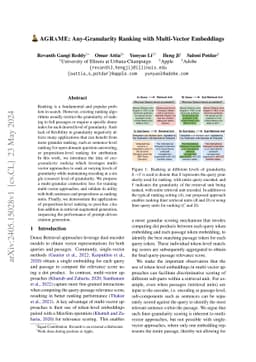 AGRaME: Any-Granularity Ranking with Multi-Vector Embeddings