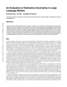 An Evaluation of Estimative Uncertainty in Large Language Models
