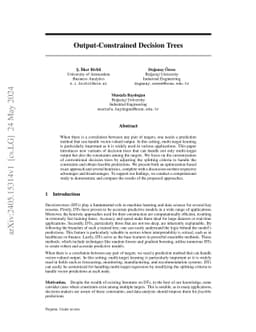 Output-Constrained Decision Trees