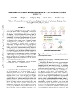 Self-distilled Dynamic Fusion Network for Language-based Fashion
  Retrieval