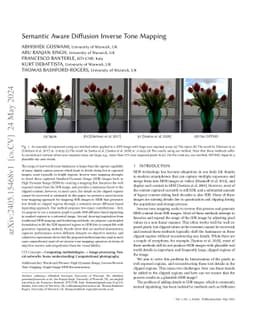 Semantic Aware Diffusion Inverse Tone Mapping