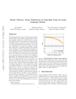 The Mosaic Memory of Large Language Models