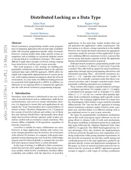 Distributed Locking as a Data Type