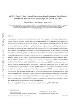MCDFN: Supply Chain Demand Forecasting via an Explainable Multi-Channel Data Fusion Network Model