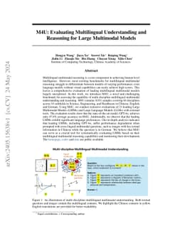 M4U: Evaluating Multilingual Understanding and Reasoning for Large Multimodal Models
